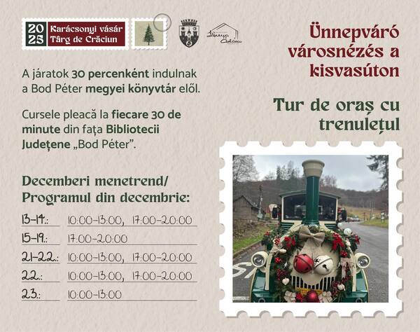 Trenulețul de aventură SepsiTour la Târgul de Crăciun
